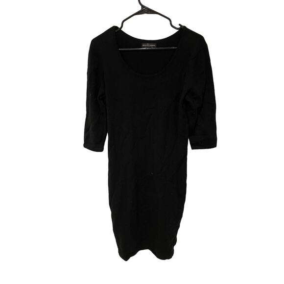Bergdorf Goodman cashmere black sweater dress size medium - Picture 1 of 5